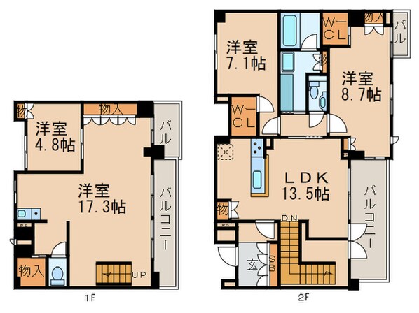 レザンド－ル東山元町の物件間取画像